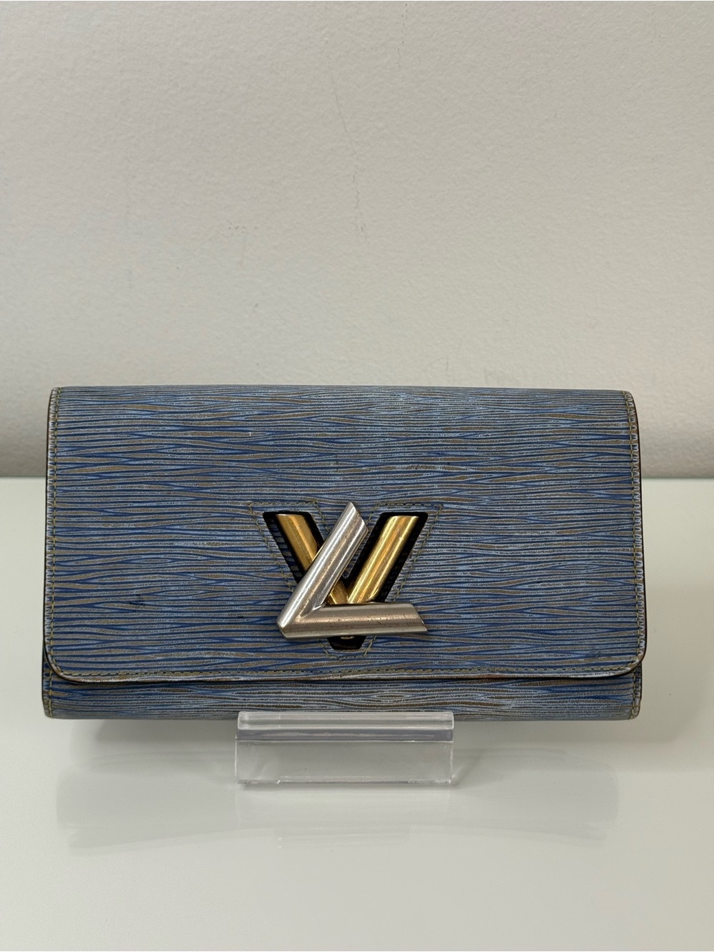 Louis Vuitton Blue Epi Twist Wallet